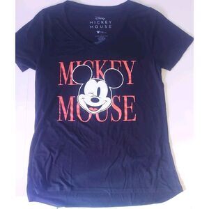 Disney Mickey Mouse T-Shirt Womens Size Large Black‎